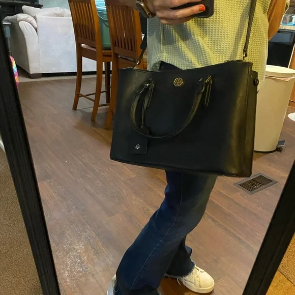 Tory Burch Leather Double-Zip Tote - Picture 4 of 12